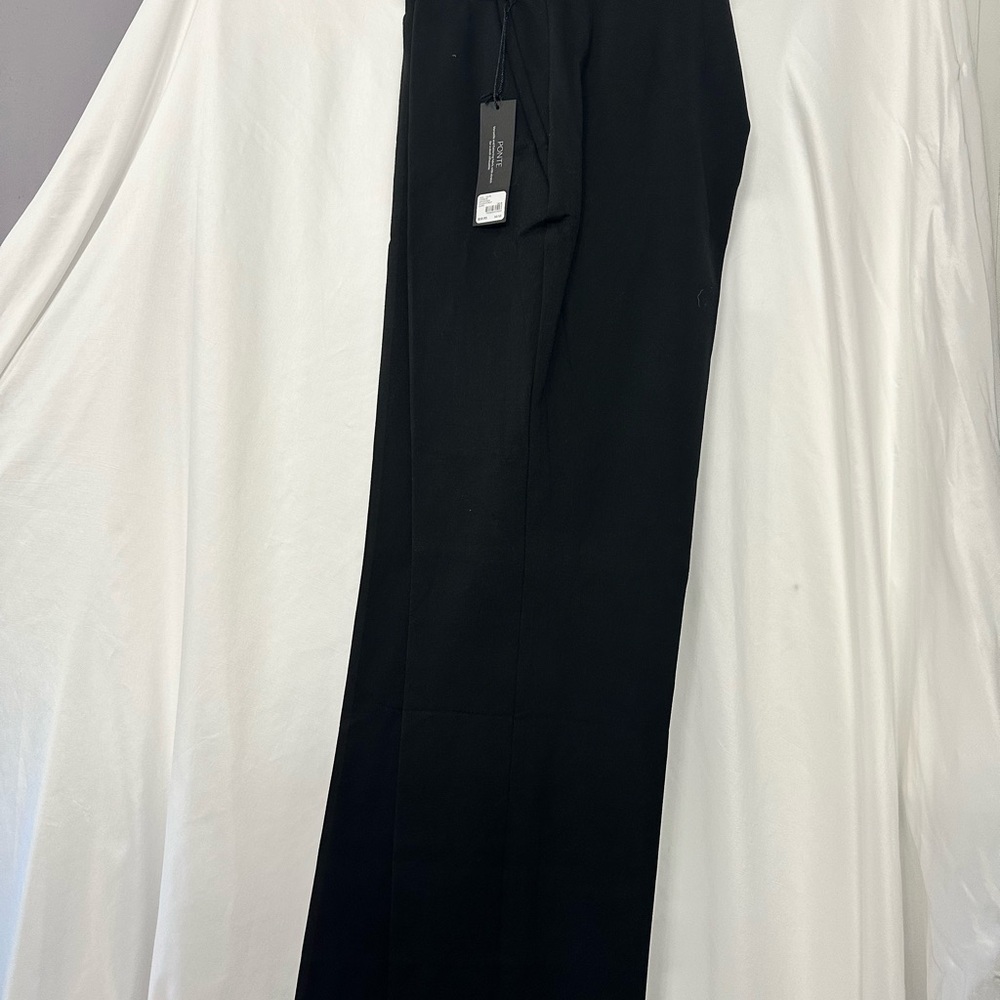 Women’s Lane Bryant Black Ponte Trousers Slash Pockets Size 10/12